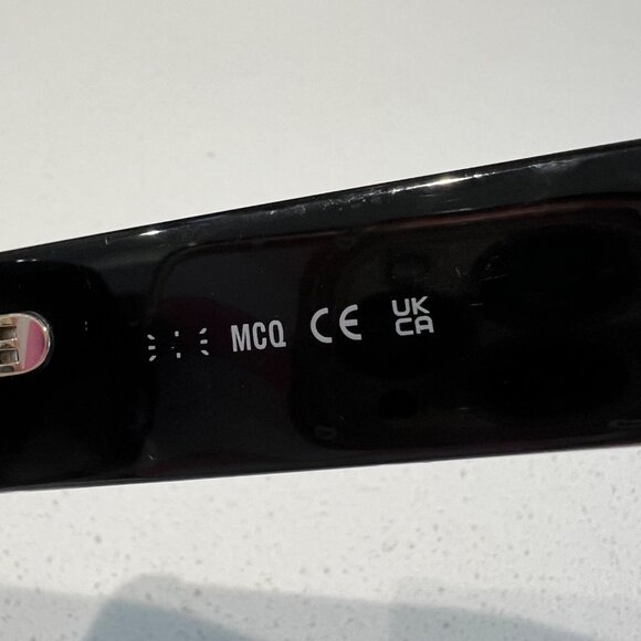 McQueen MQ0342S Rectangular Black Sunglasses With Bold Frame - Picture 8 of 12